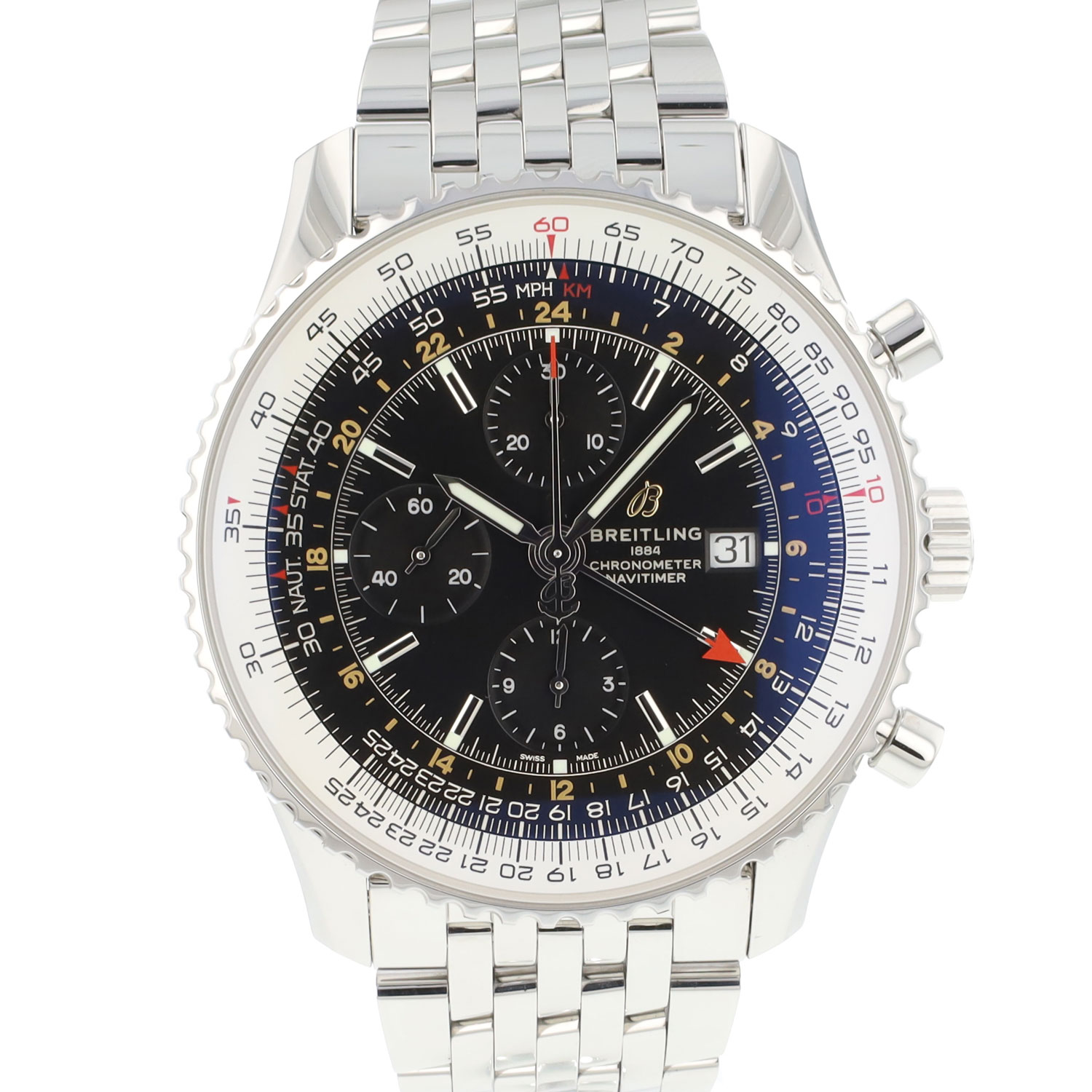 Breitling navitimer sales world gmt