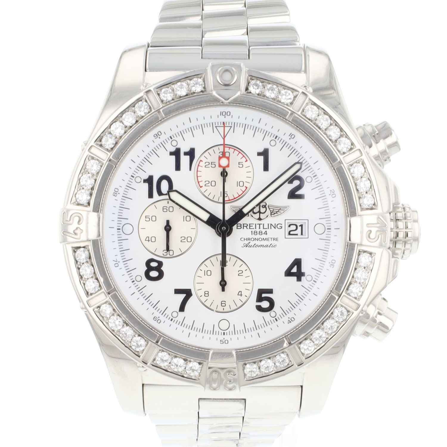 breitling white face