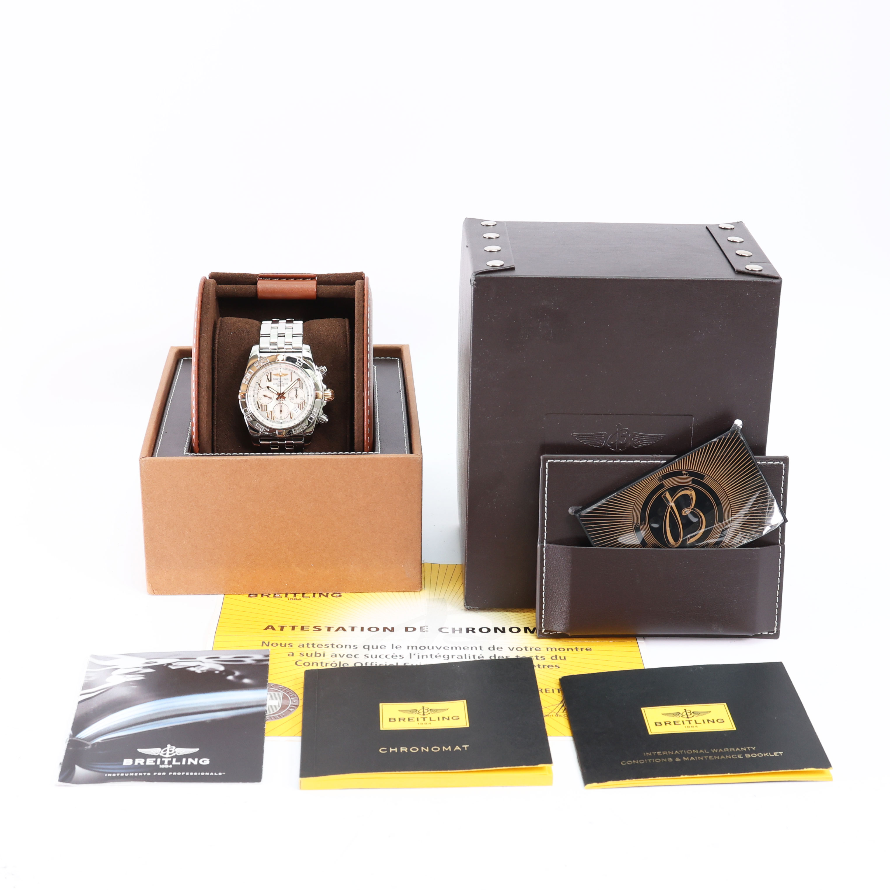 C. Chronomat 44 B01 Steel Gold White Dial - Breitling - Verkaufte