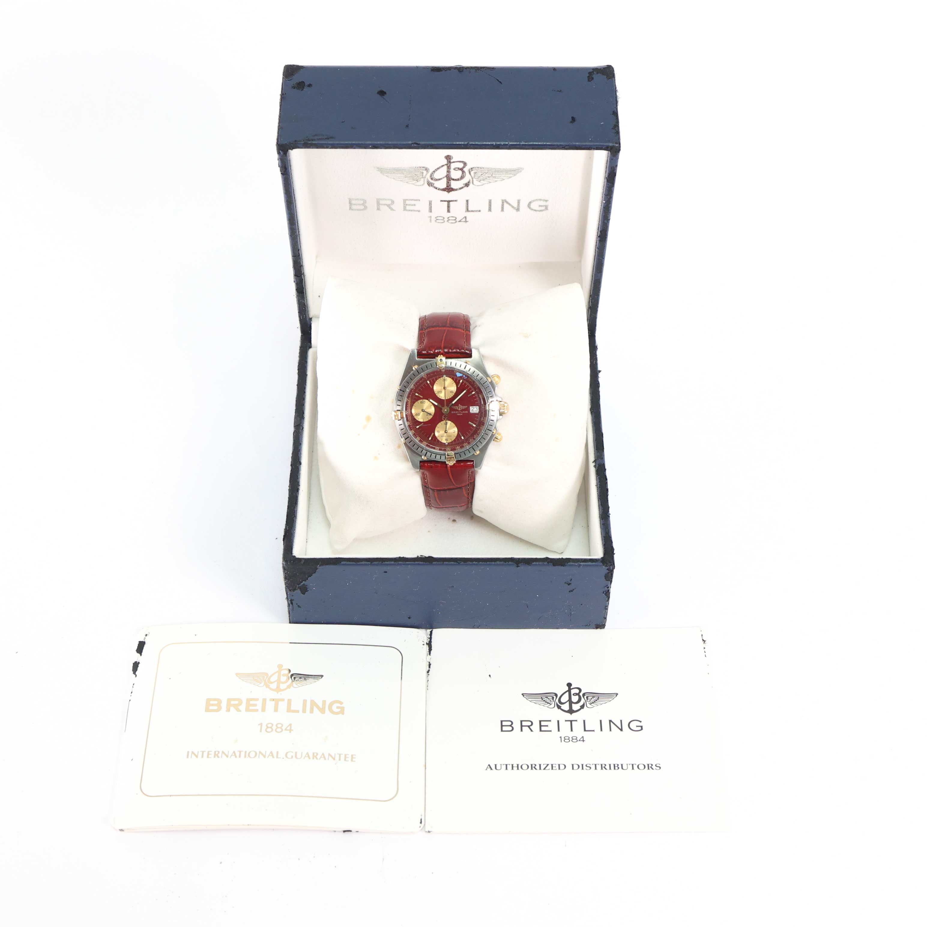 Chronomat Steel Gold Red Dial - Breitling - Luxusuhren - Juwelier 
