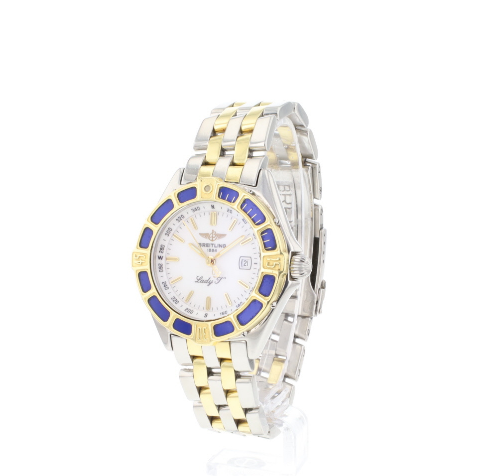 Lady J Class Steel Gold Blue Dial 31MM Breitling Sold watches Juwelier Burger