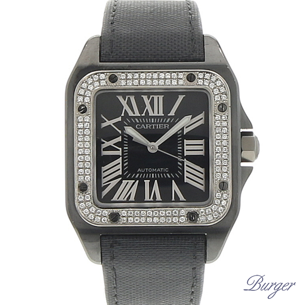 Santos 100 PVD Diamond Cartier Sold watches Juwelier Burger