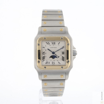 Santos Galbee GM Gold Steel Moonphase Cartier Sold watches Juwelier Burger