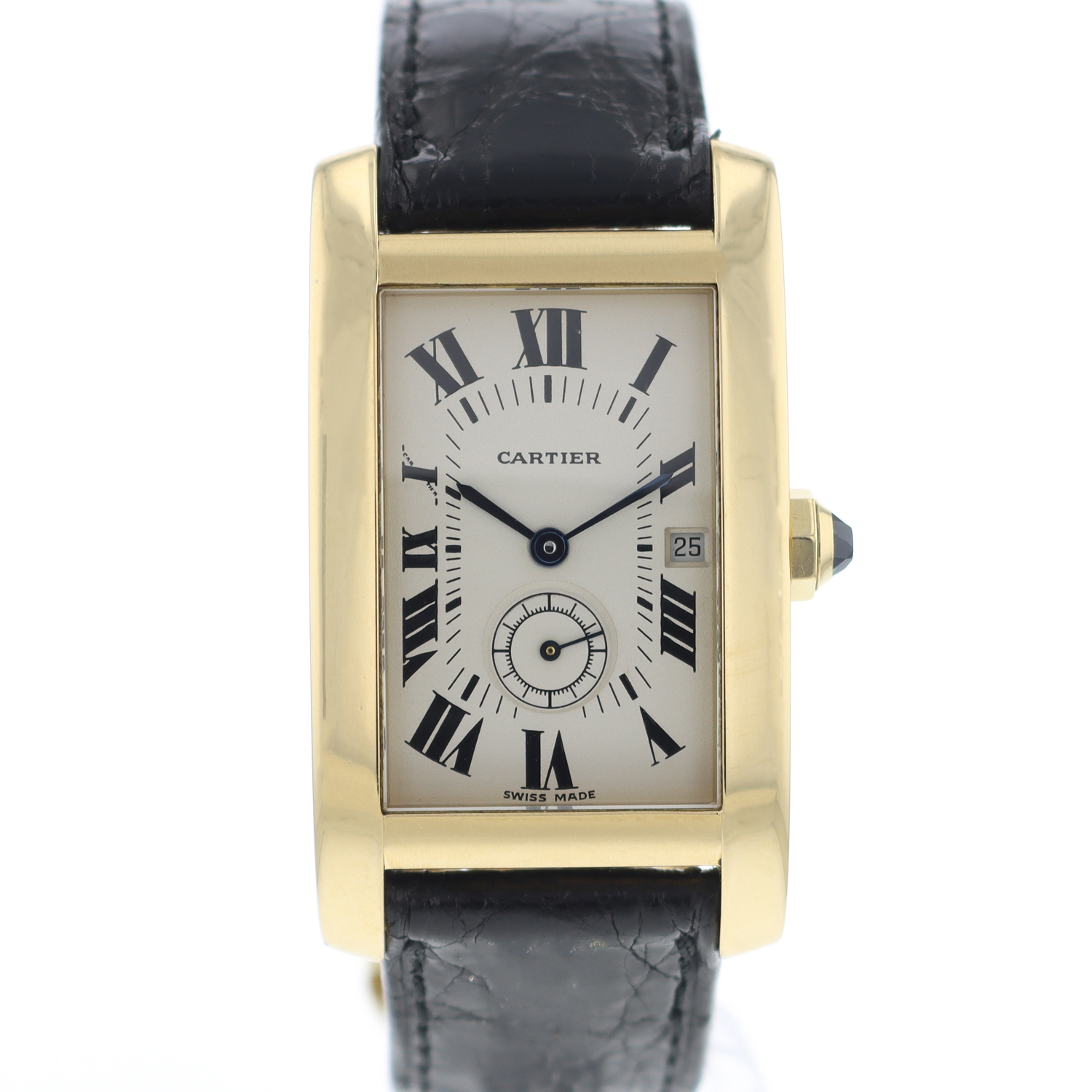 Tank Americaine Yellow Gold Cartier Sold watches Juwelier Burger