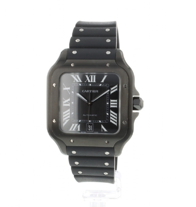 Santos De Cartier Large Black Steel Cartier Sold watches Juwelier Burger