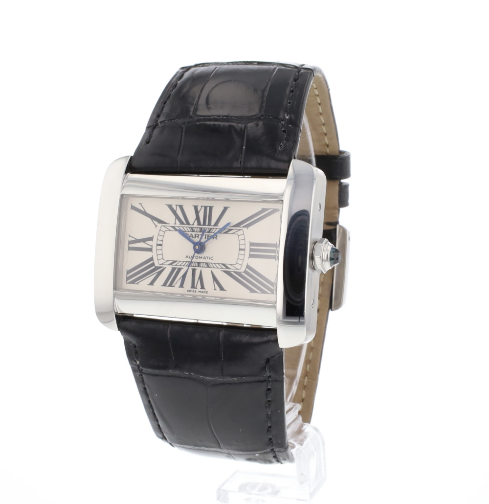 Tank Divan Steel Automatic Cartier Verkaufte Uhren Juwelier Burger