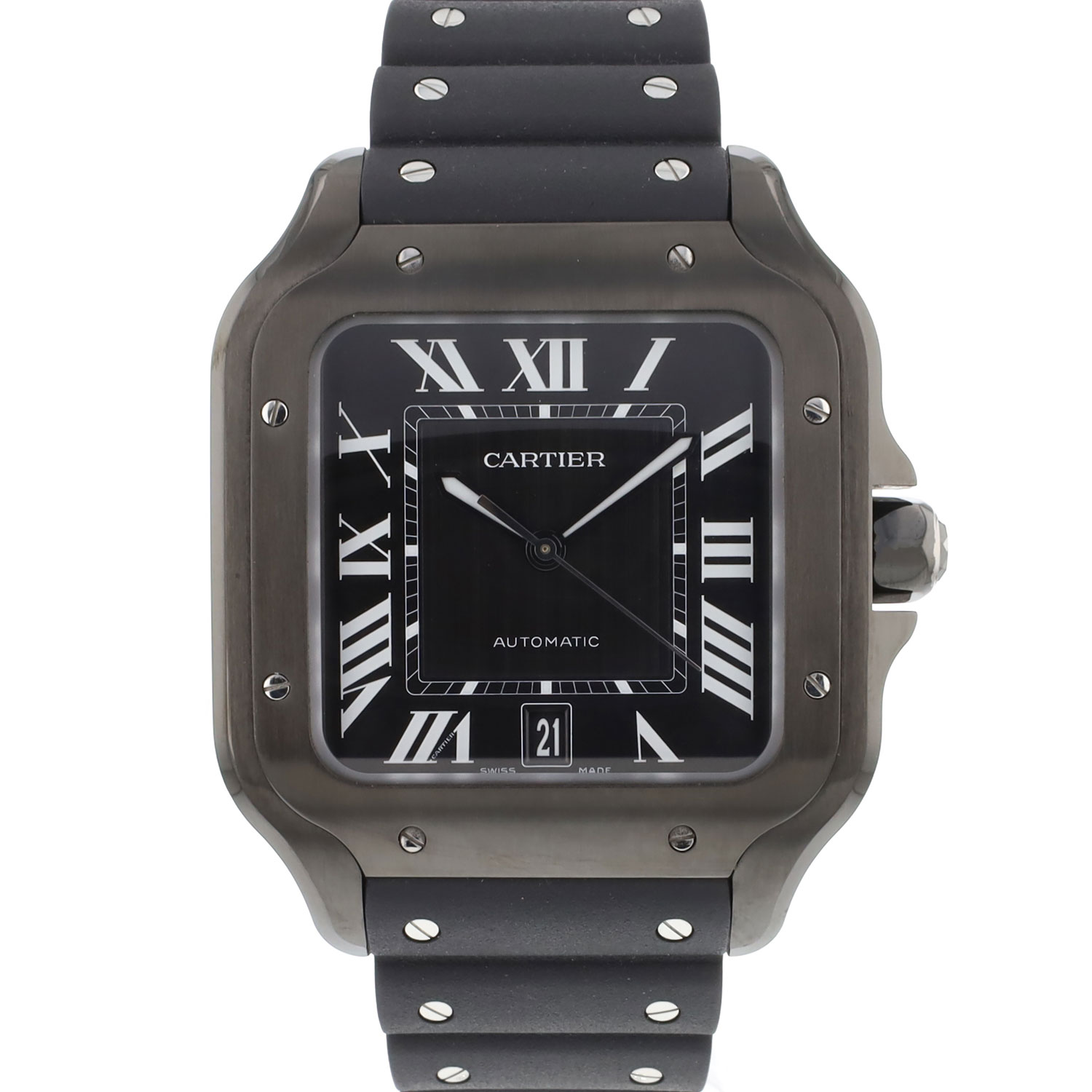 Large cartier santos sale