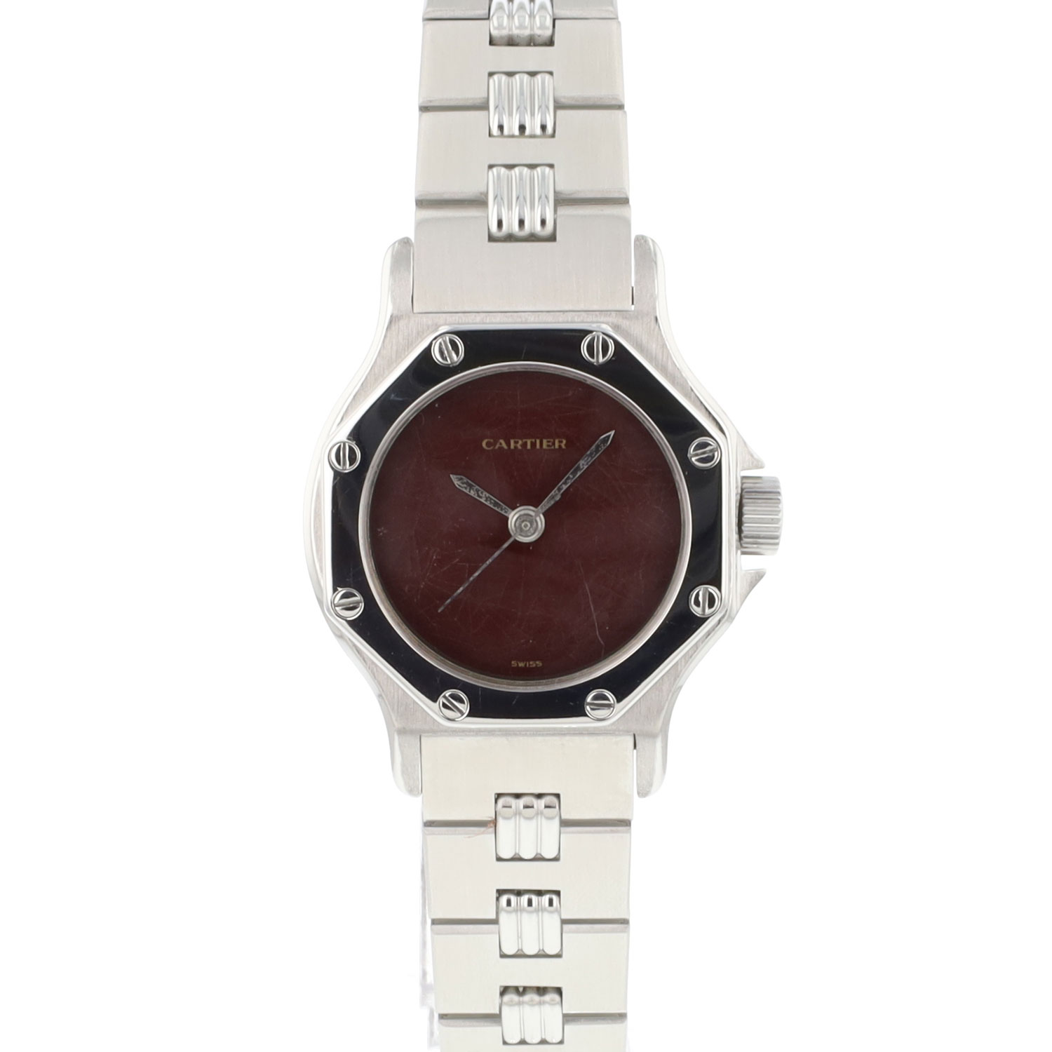 Cartier santos clearance octagon ladies watch