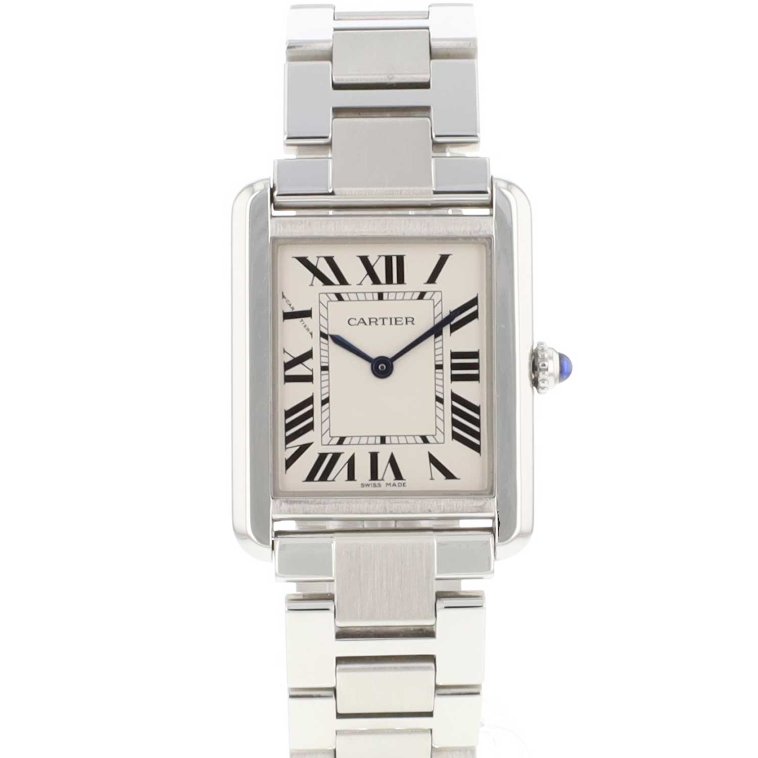 Tank Solo Steel Quartz Cartier Verkaufte Uhren Juwelier Burger