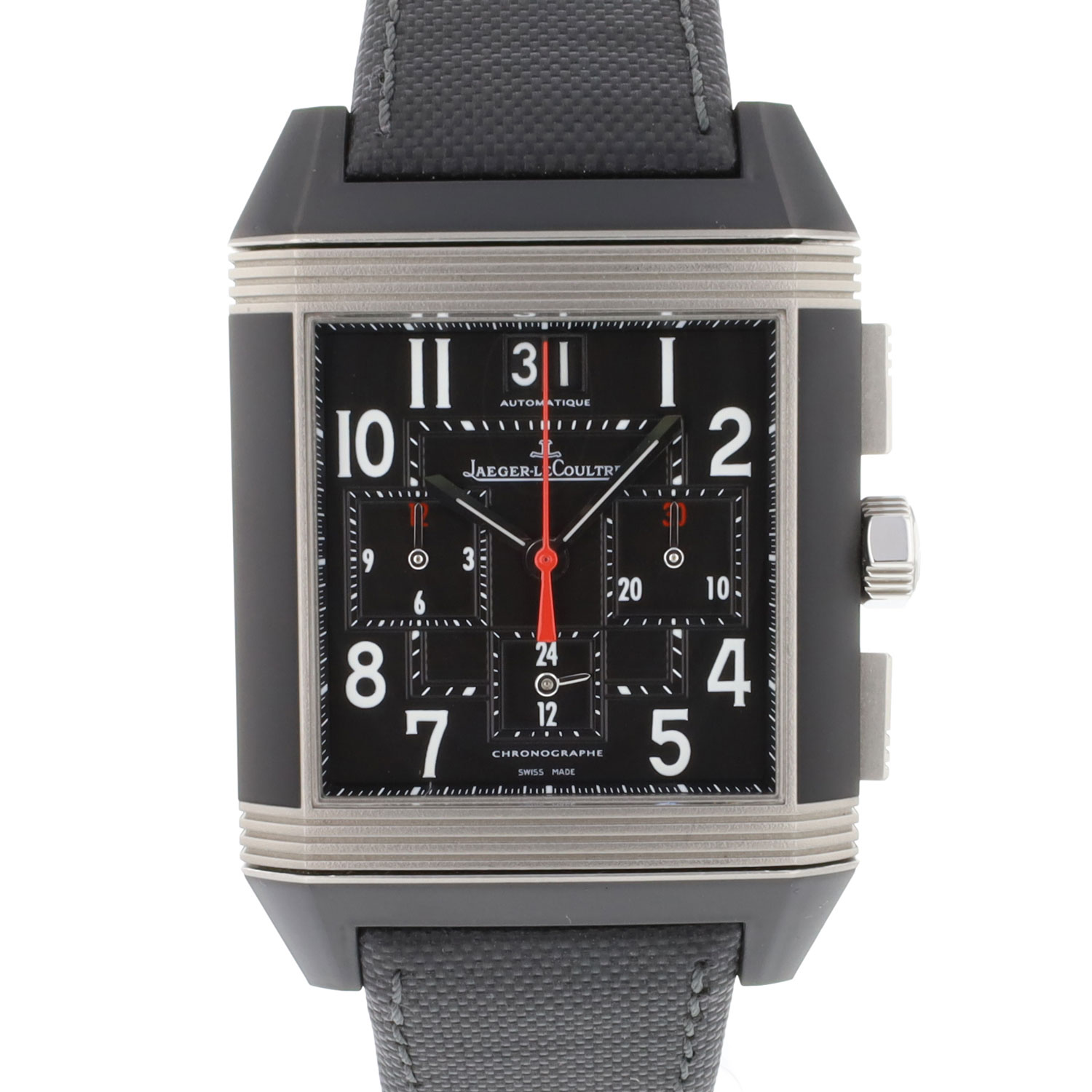 Lc Reverso Reverso Squadra Chronograph GMT Black Coated NEW - Jaeger LeCoultre ...