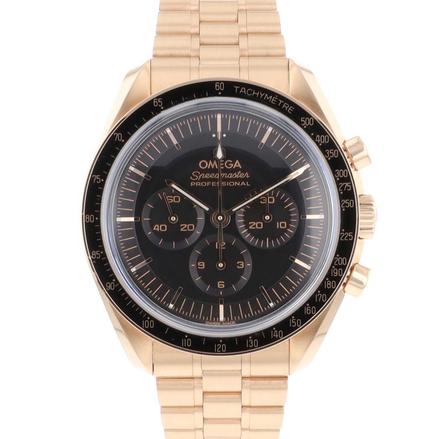 Speedmaster Moonwatch Professional Sedna Gold Omega Luxusuhren Juwelier Burger