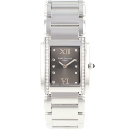 PATEK Twenty-Four 36mm Silver White Diamond main image 1