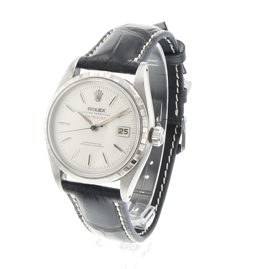 Rolex datejust white dial red 2025 date
