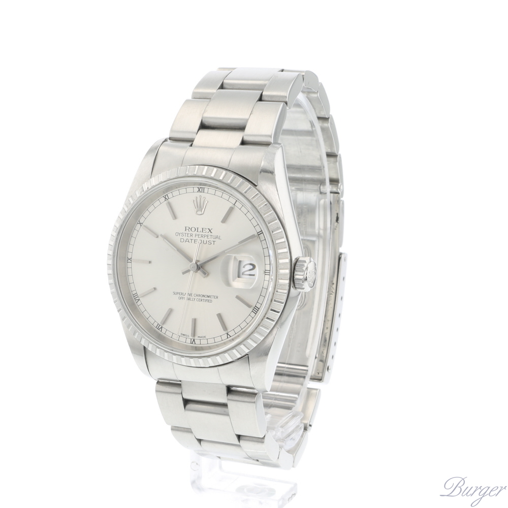rolex datejust all silver