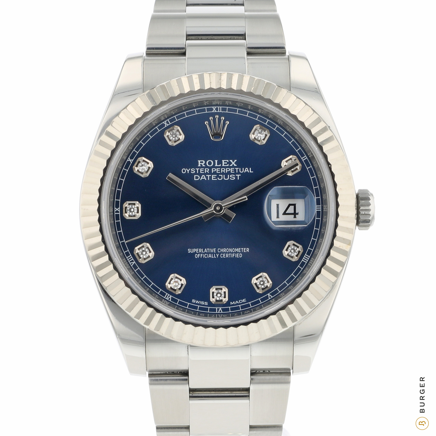 Datejust 41 sales blue diamond