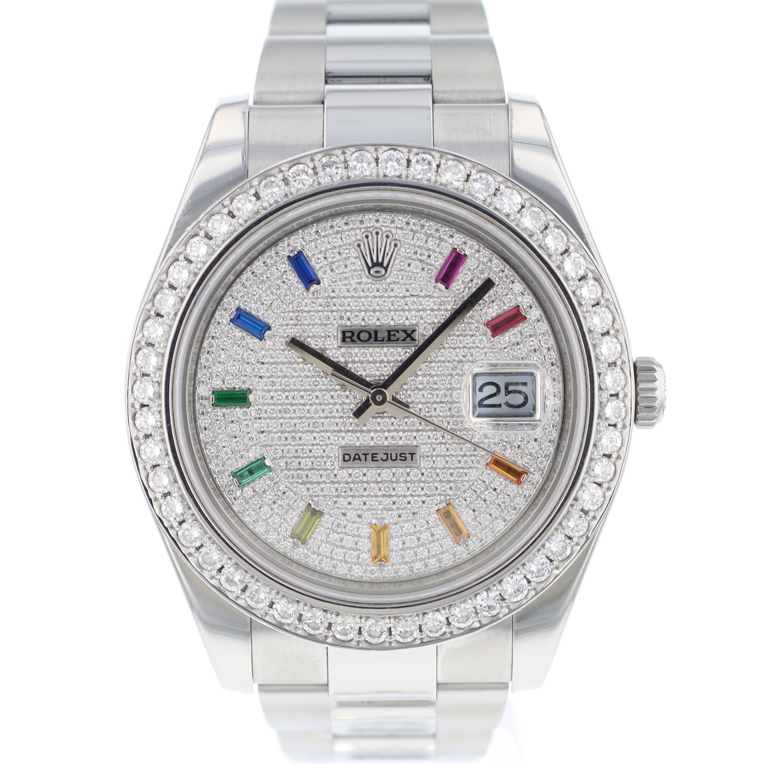 Datejust II Rainbow Diamonds Rolex Sold watches Juwelier Burger