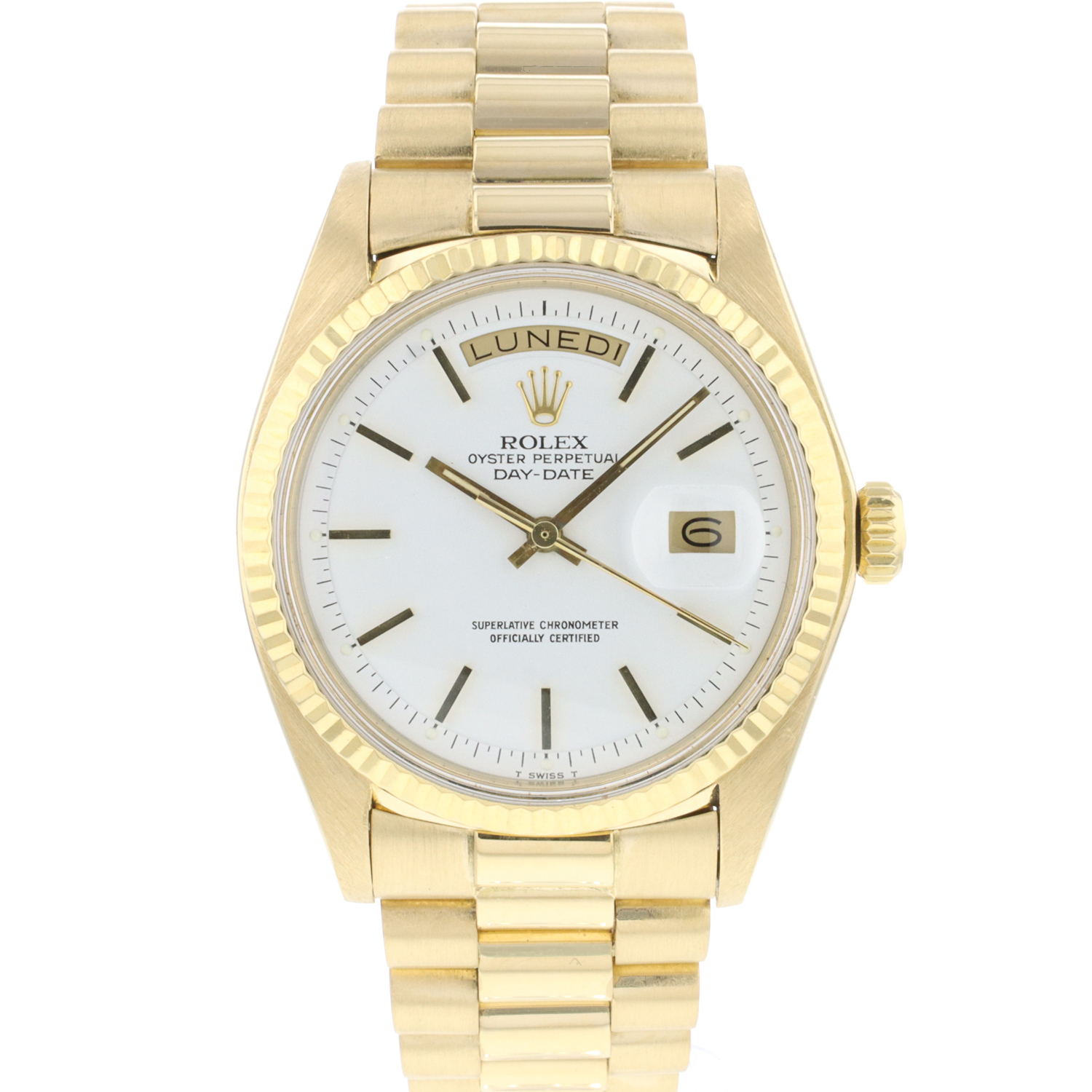 Gold rolex day date white face shop