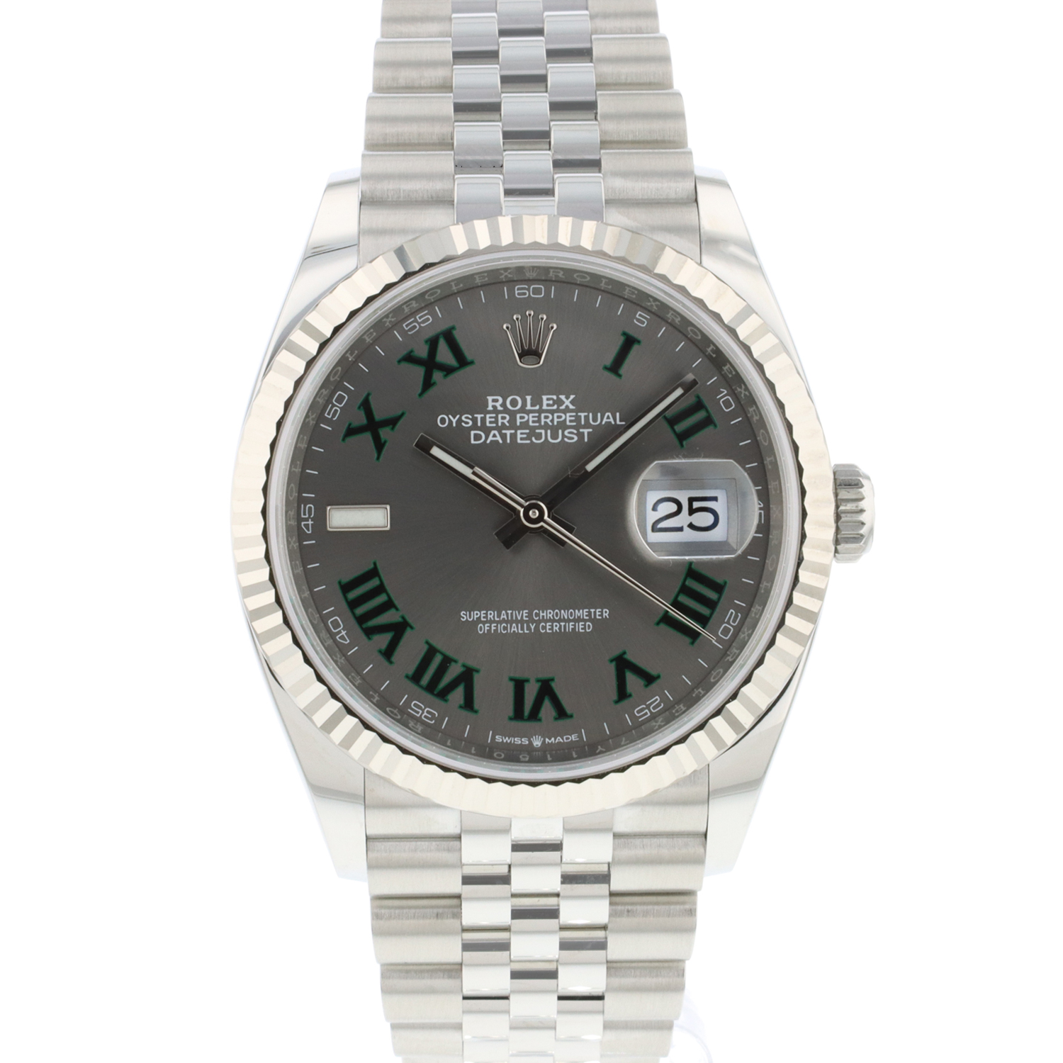 Datejust 36 Fluted Jubilee Wimbledon Dial 126234 NEW Rolex Sold