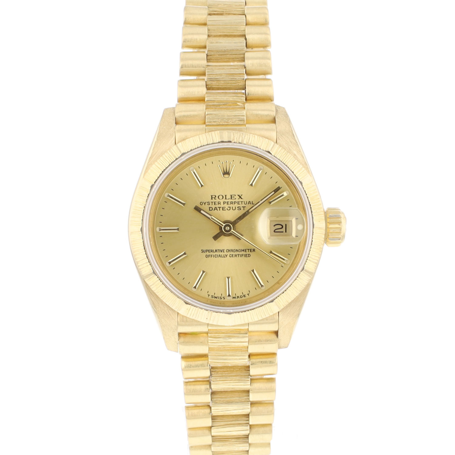 Rolex datejust sales dames goud