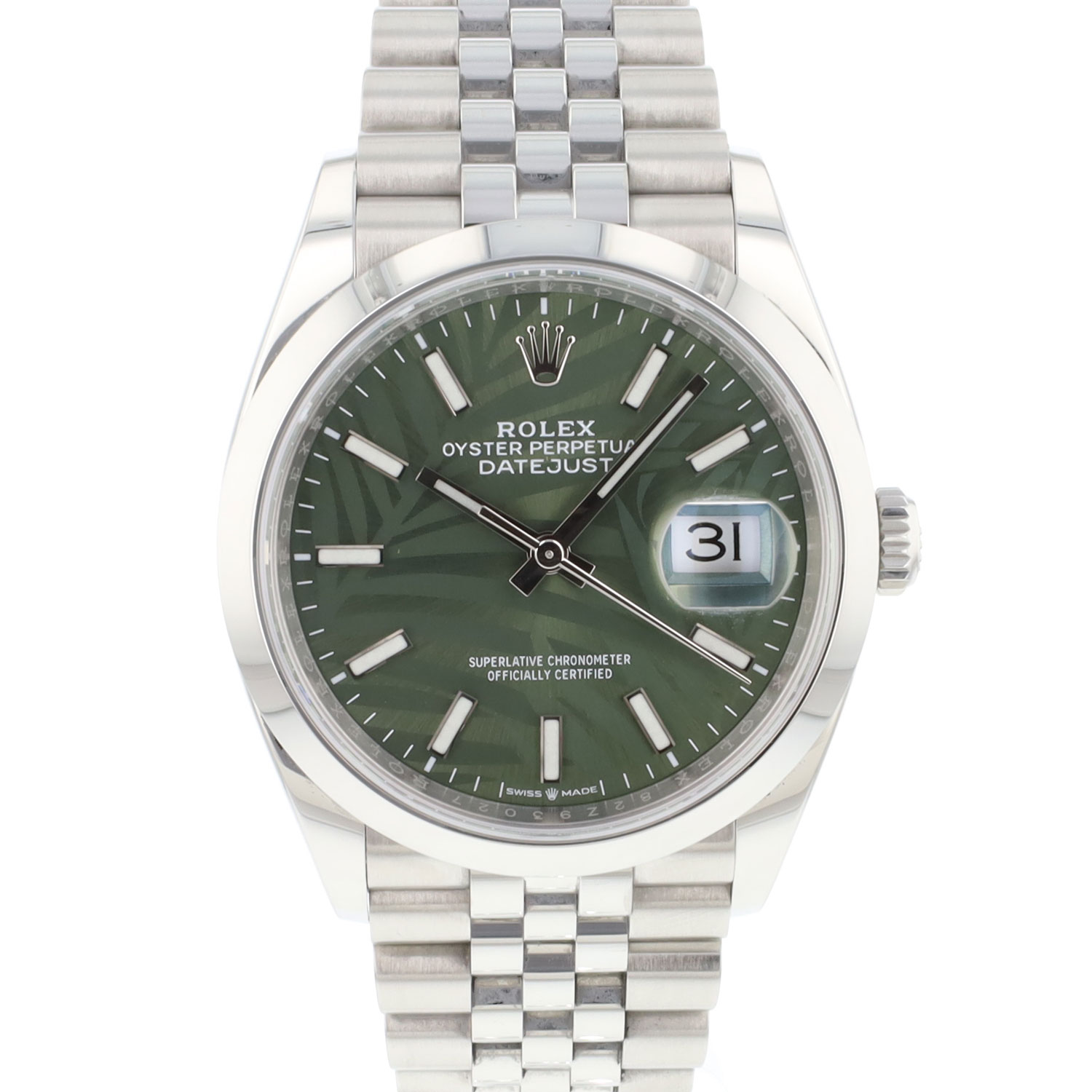 Rolex datejust 36 olive green dial cheap
