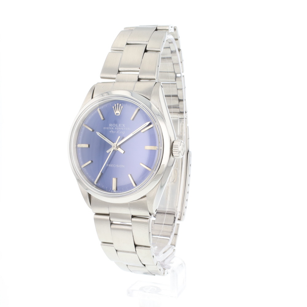 Air King Precision 34mm Blue Dial Rolex Verkochte horloges