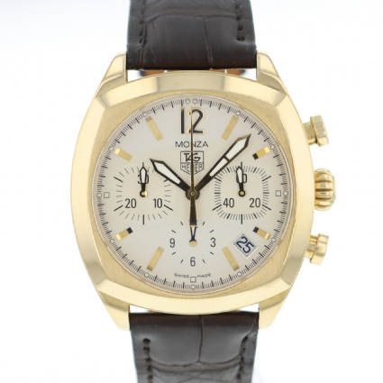 Monza Chrono Yellow Gold Tag Heuer Verkochte horloges Juwelier Burger