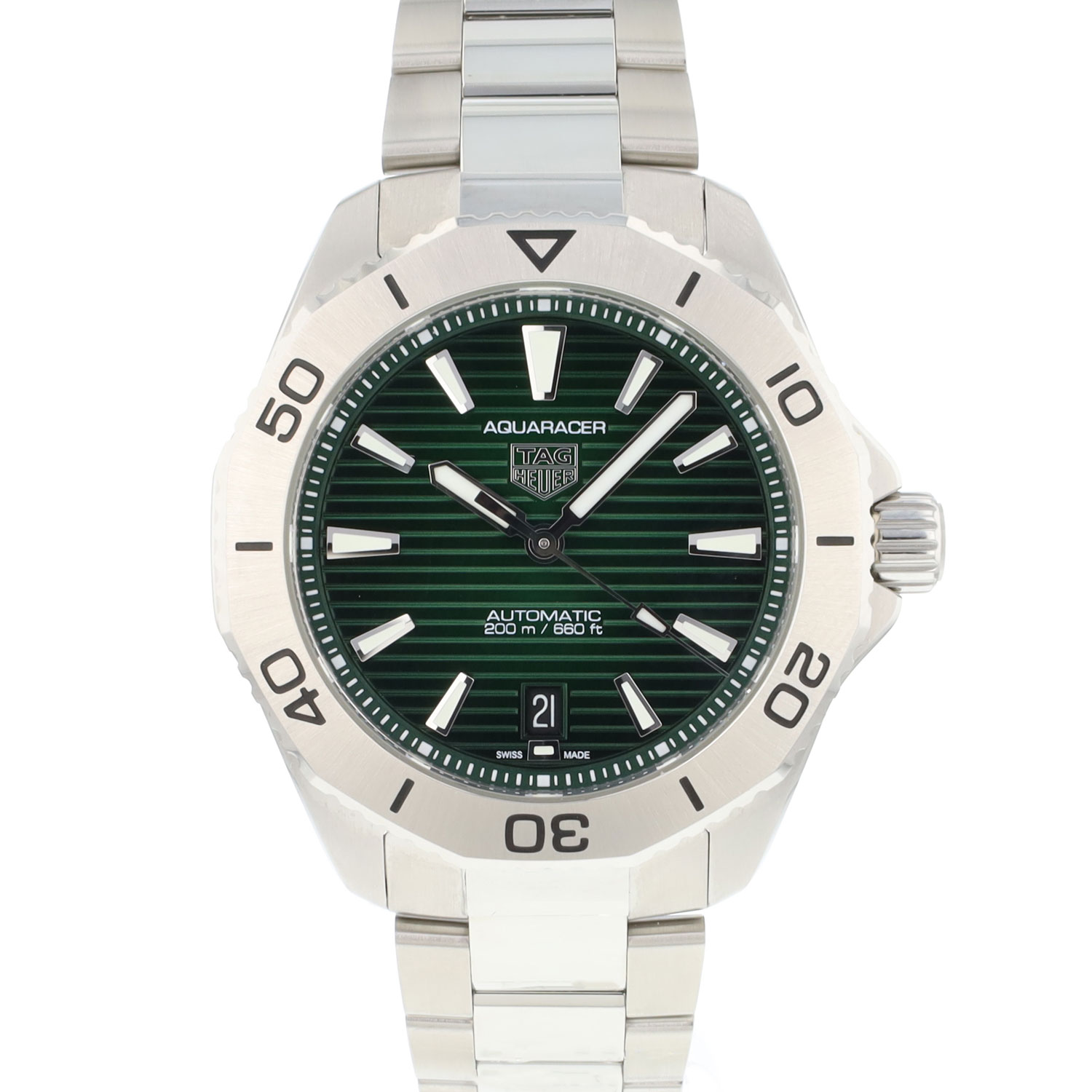 Tag heuer aquaracer best sale calibre 5 green dial